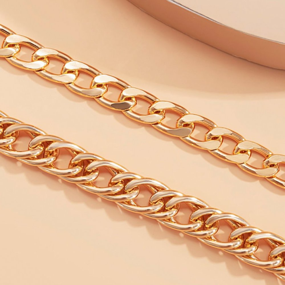 "Off The Chain" 2PC Anklet Set - Picture 2 of 4